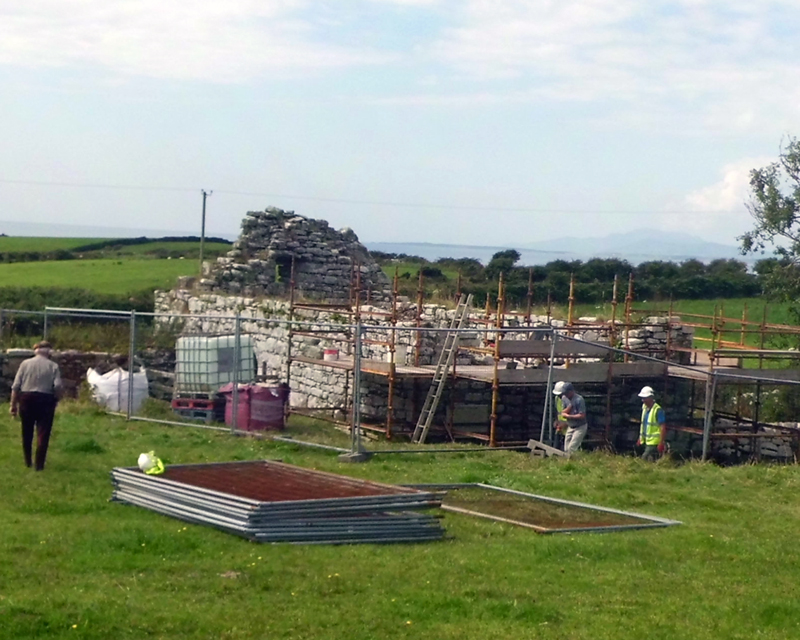 Work completed on East wall of Kilbarron Church